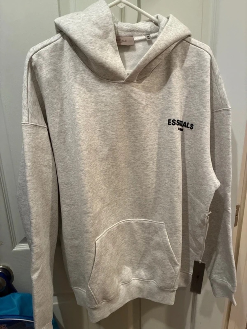 Essentials Men's Heather Light Gray Hoodie Sweatshirt